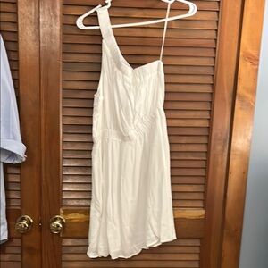 NWT Abercrombie & Fitch Cream One Shoulder Pleated Sundress